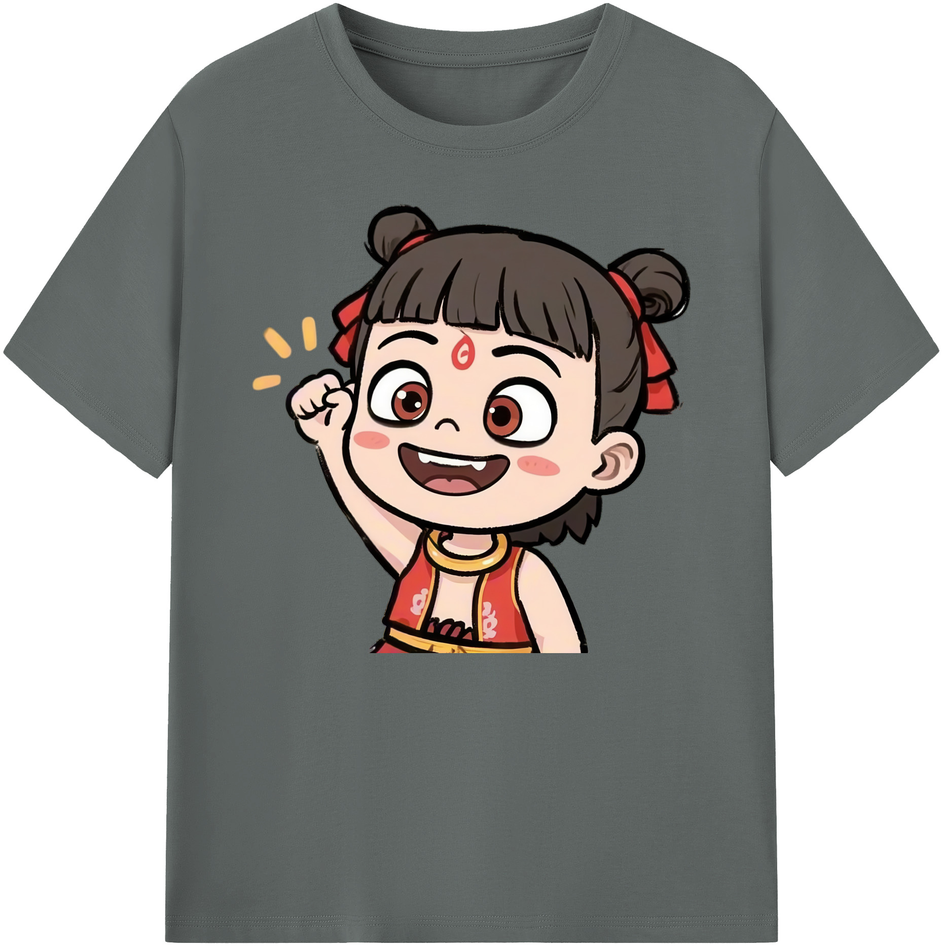 （画像用） Ne Zha 2 ナタ 魔童の大暴れ 綿100％ メンズ半袖Tシャツ｜肌触りやわらか＆通気性